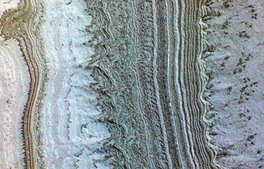 Ice sheets at Mars' south pole